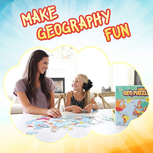 GeoToys - GeoPuzzle World - Educational Kid Toys for Boys and Girls  68 Piece Geography Jigsaw Puzzle  Jumbo Size Kids Puzzle - Ages 4 and up - Image 2