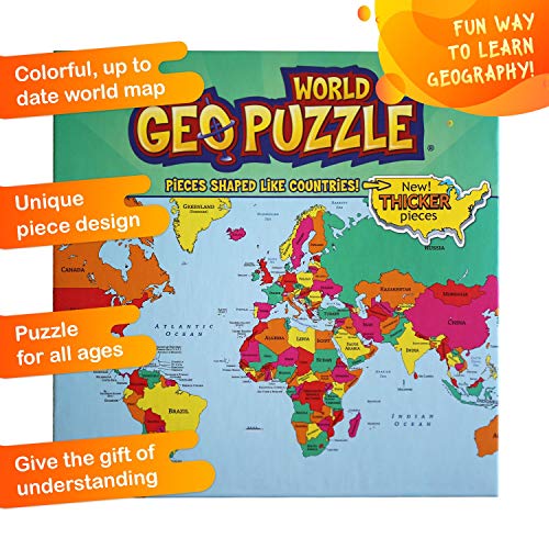 GeoToys - GeoPuzzle World - Educational Kid Toys for Boys and Girls  68 Piece Geography Jigsaw Puzzle  Jumbo Size Kids Puzzle - Ages 4 and up - Image 3