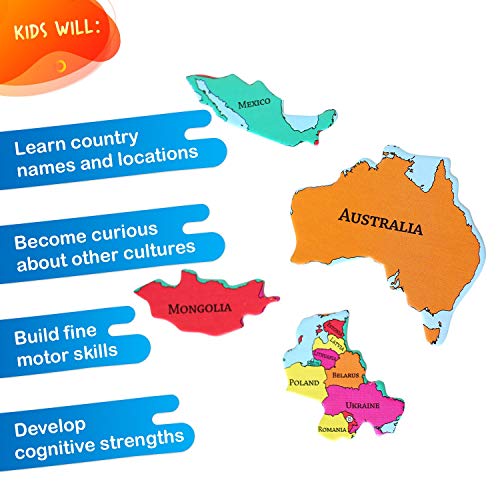 GeoToys - GeoPuzzle World - Educational Kid Toys for Boys and Girls  68 Piece Geography Jigsaw Puzzle  Jumbo Size Kids Puzzle - Ages 4 and up - Image 5