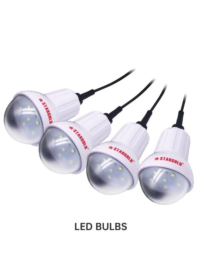 Solar Lighting System 10W Solar Panel 4LED Bulbs With 10 In 1 Charging Cable Control Box With Built In Battery - Image 2