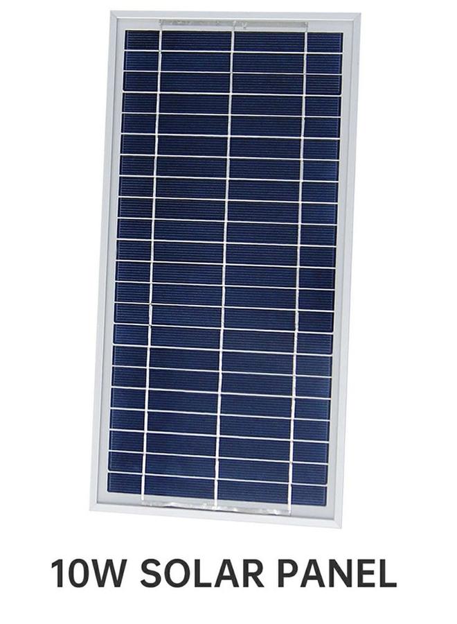 Solar Lighting System 10W Solar Panel 4LED Bulbs With 10 In 1 Charging Cable Control Box With Built In Battery - Image 1