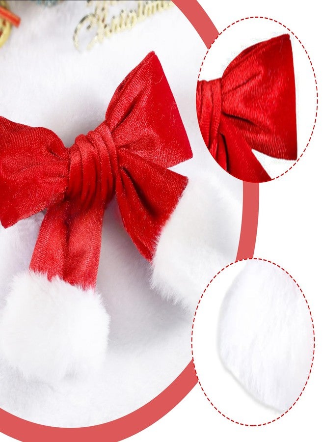 AIUPUOC Christmas Hair Bows for Women Red Hair Bow Clips Velvet Hair Bow Christmas Large Bow Clips Big Bows for Girls Xmas Party Gift Cute Furry Christmas Hair Accessories for Hair Decoration 1Pcs - Image 3