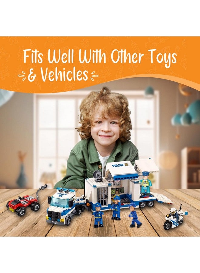 FUNERICA Police Officer Toy Figures- 4 Detailed Policeman & Police Chief - Imaginative Play Action Figures for Toddlers & Kids Roleplay - Little People Figurines - Mini Community Helpers - Image 4