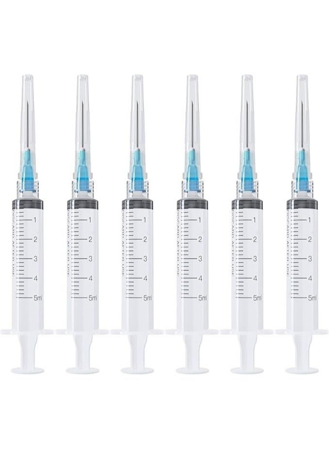 NEEDLES 10 Pack 5ml/cc Disposable Luer Lock Syringes with 21Ga 1.5 Inch Needles, Individually Sealed - Image 1