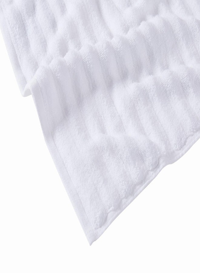 TRULY SOFT Zero Twist White Cotton 6-Piece 6 Piece Set Towel, Solid Color Themed, for Men and Women, Oeko-TEX Certified Confidence - Image 2