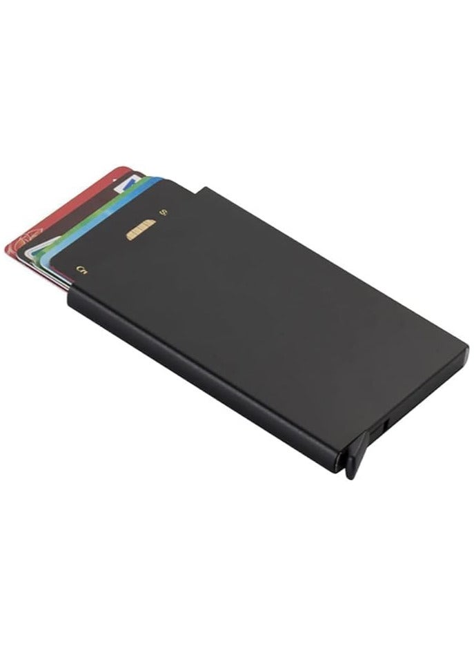 Credit Card Holder Wallet With Rfid Protection, One Click 8 Cards Slide Out Multicolour - Image 1