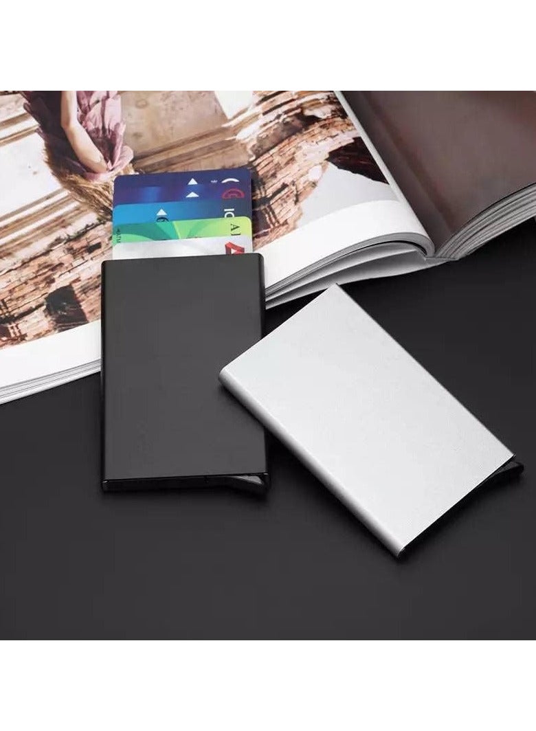 Credit Card Holder Wallet With Rfid Protection, One Click 8 Cards Slide Out Multicolour - Image 2