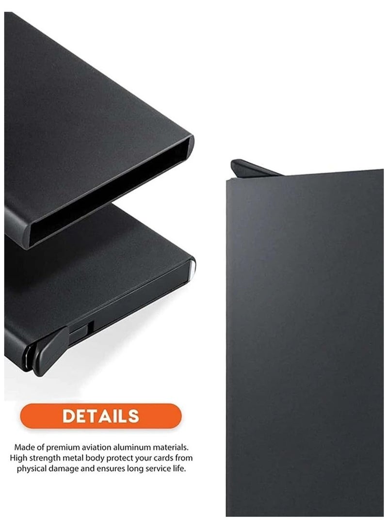 Credit Card Holder Wallet With Rfid Protection, One Click 8 Cards Slide Out Multicolour - Image 5