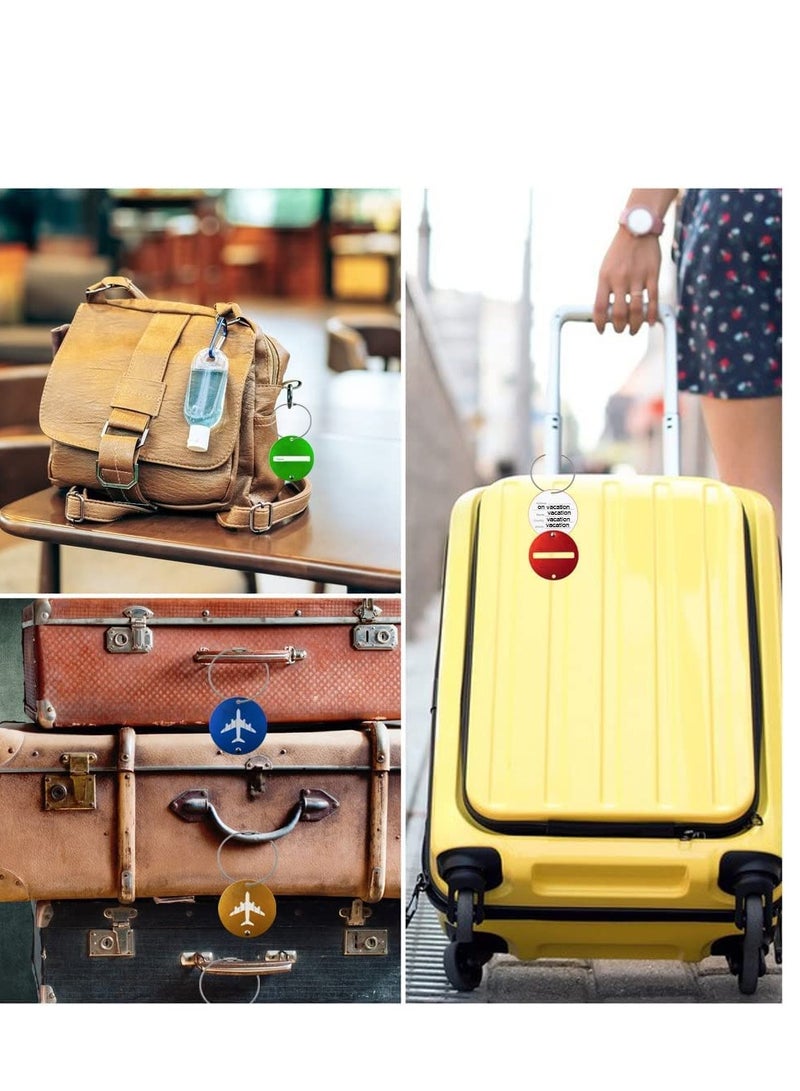 4 PCS Luggage Tags, Luggage Tags for Travel with Name ID Card, Anti-lost Tag, Multicolor Luggage Bag Labels Baggage Name Address Label Accessories with Screw Chain - Image 2