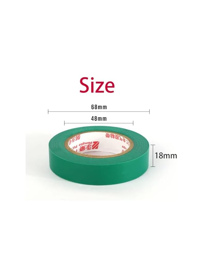 PROMASS promass 6 pcs General Purpose Electrical Tape PVC Electrical Wire Insulating 18mm x 10m Electrical Tape Adhesive Tape Assorted Colors  - Image 2