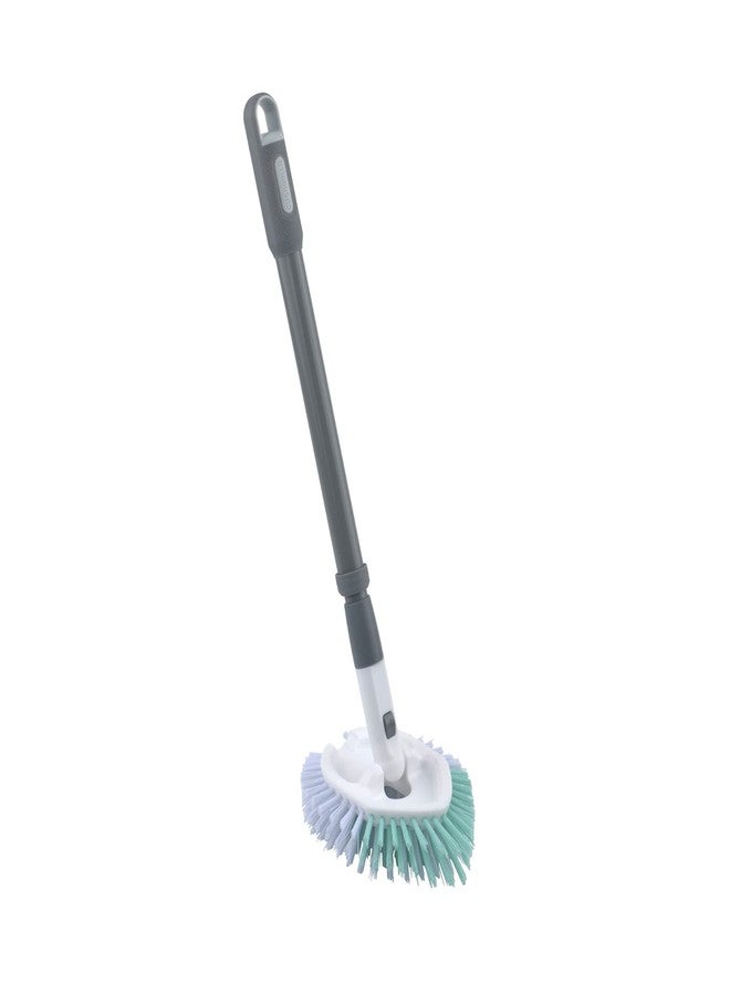 Casabella Tub & Tile Brush - Bathroom Cleaning Brush, Extendable Handle, All-Around Dual Bristles, Bristled Head, Non-Slip Grip - Image 1