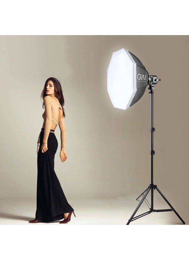 GVM Great Video Maker GVM 80W Softbox Lighting Kit with APP Control, Professional Studio Photography Lighting with Digital Display, LED Video Light Color Temperature 5600K and CRI 97+ for Portrait Product Fashion Shoot  - Image 2
