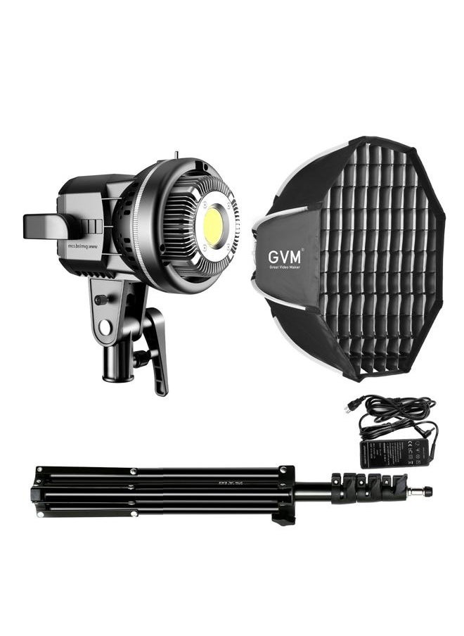 GVM Great Video Maker GVM 80W Softbox Lighting Kit with APP Control, Professional Studio Photography Lighting with Digital Display, LED Video Light Color Temperature 5600K and CRI 97+ for Portrait Product Fashion Shoot  - Image 1