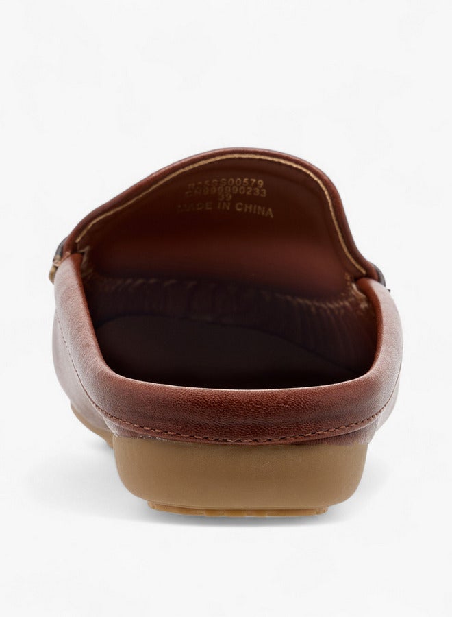 Le Confort Women's Solid Slip-On Mules with Monogram Print Detail  - Image 5