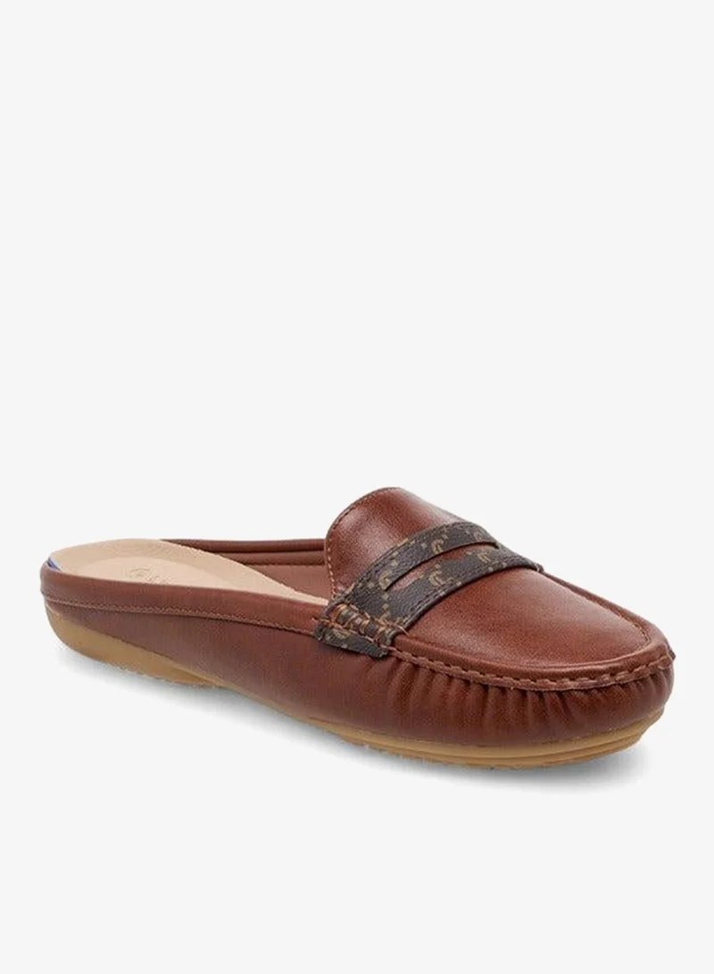 لو كونفورت سنيكرز نسائي سادة سهل الارتداء بتفاصيل طباعة شعار