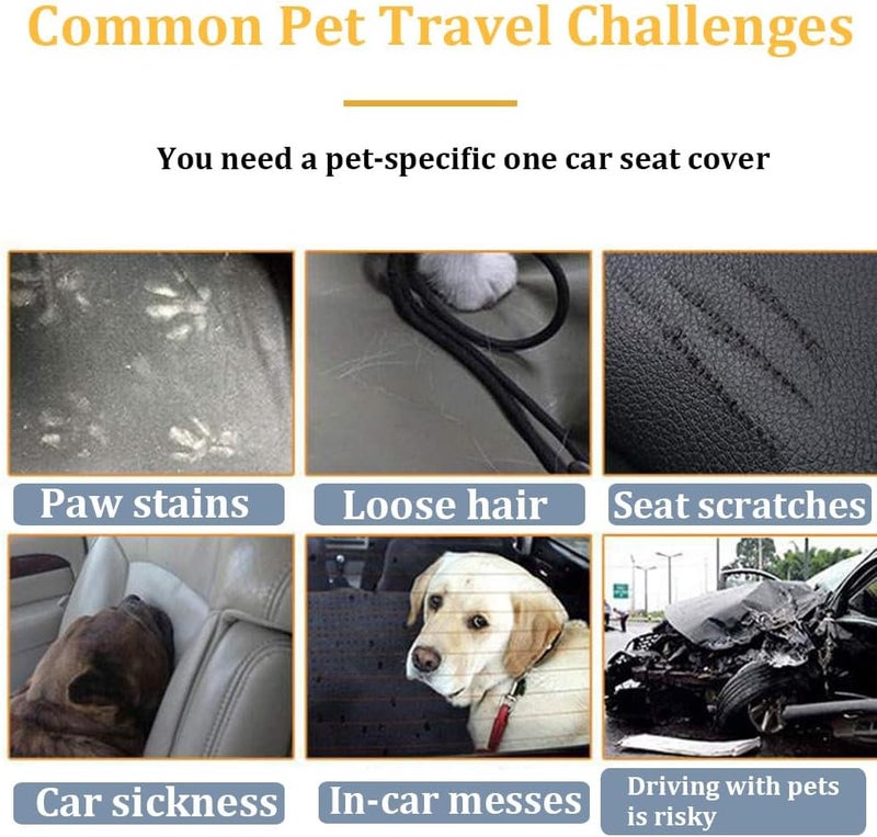 Dog Car Seat Cover for Holden Captiva/Captiva 7, Durable Dog Car Seat Cover for Back Seat, Back Seat Extender for Dogs, Dogs Travel Bed with Mesh Window & Side Flaps - Image 5