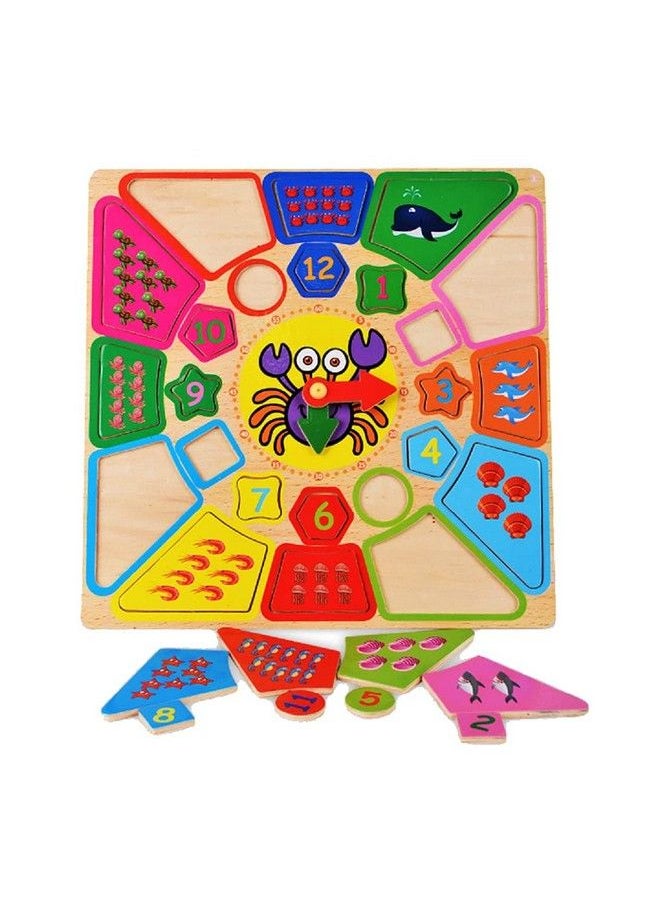 FunBlast Wooden Puzzle Clock Learning Toys For Kids Educational Learning Toys For Kids Toddlersmulti Color  - Image 3