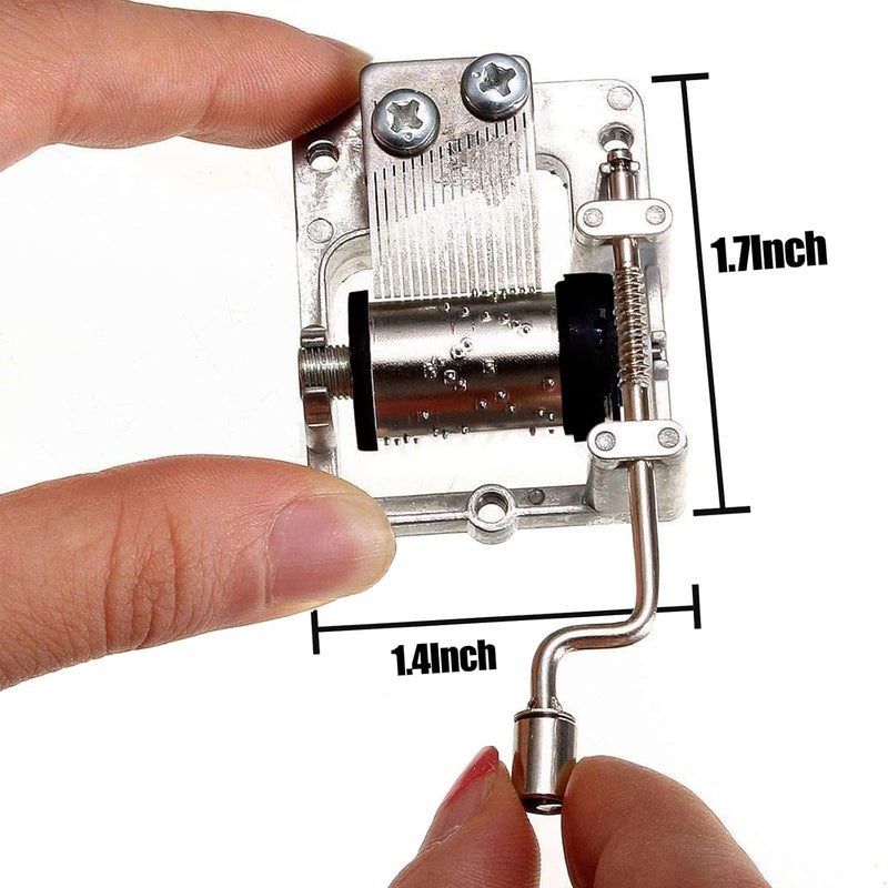 Tucocoo 3 Pack Music Box Movement Hand Crank Musical Mechanism Movement DIY Music Box Replacement Over The RainbowBeauty and The BeastAmazing GraceGifts for LoverMomDadDaughterSon - Image 2