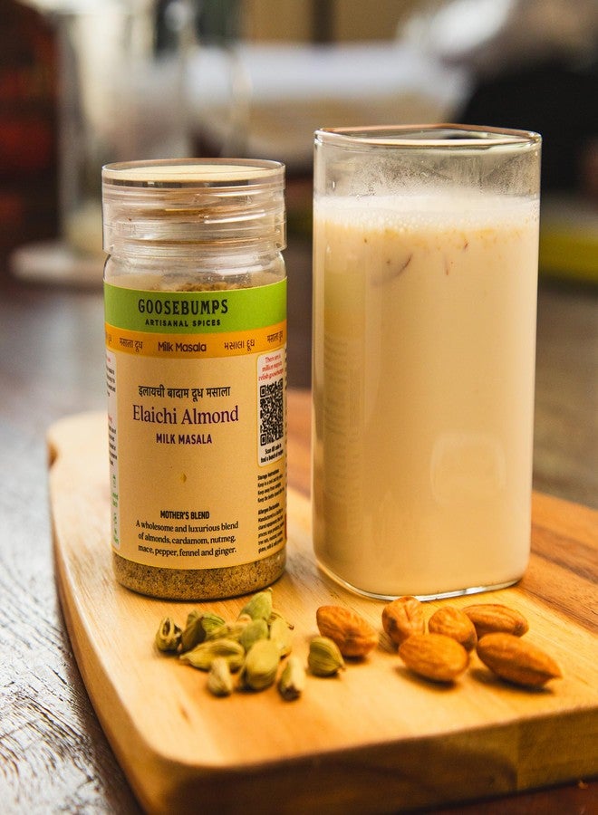 Goosebumps Elaichi Almond Milk Masala | Elaichi Badam Homemade Doodh Masala | Preservative Free | 100% Natural Ingredients | Artisanal & Authentic | Vegan Spice | 90 GMS - Image 4