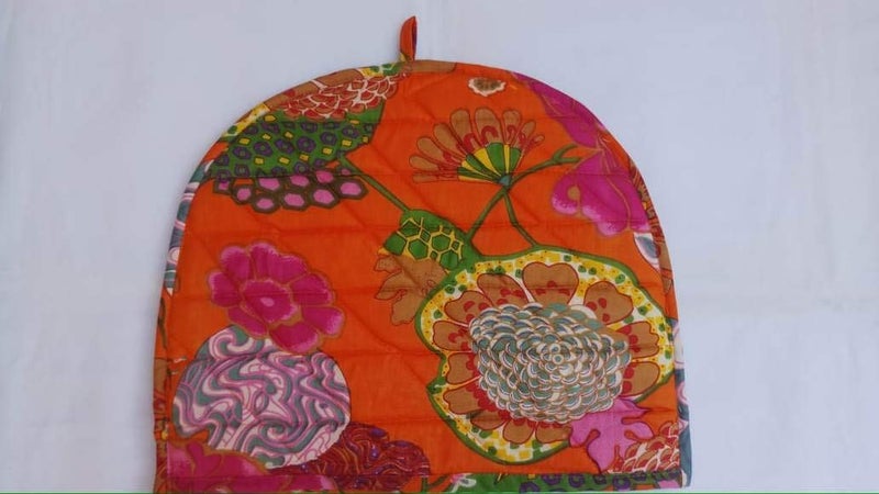 Malan Bai Mandala Tea Cozy Cover White Hand Block Winter Tea Cozy Cotton Tea Kettle Warmer Pot Cover Hot Coffee Cover Handamde Kitchen Décor Brand: Malan Bai (Pattern 49) - Image 5