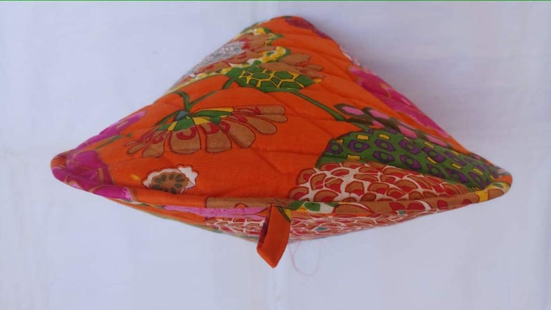 Malan Bai Mandala Tea Cozy Cover White Hand Block Winter Tea Cozy Cotton Tea Kettle Warmer Pot Cover Hot Coffee Cover Handamde Kitchen Décor Brand: Malan Bai (Pattern 49) - Image 3