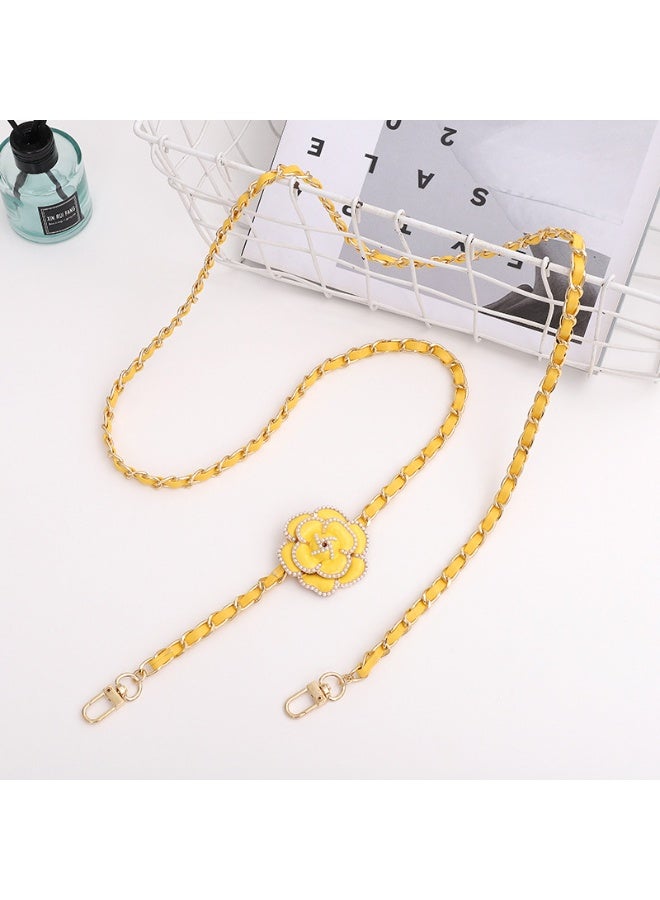 NIBEMINENT Beaded Phone Lanyard, Anti Lost Removable Wrist Strap, Camellias In Skin Bracelet Pendant, Phone Keychain Lanyard, K2279/Yellow