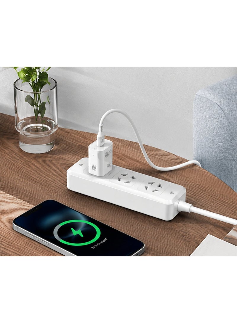 777 Triple Seven 777 CH-60 30W PD Super Fast Wall Charger with Type-C to Lightning Cable, 3A Output for iPhone & iPad - White - Image 5