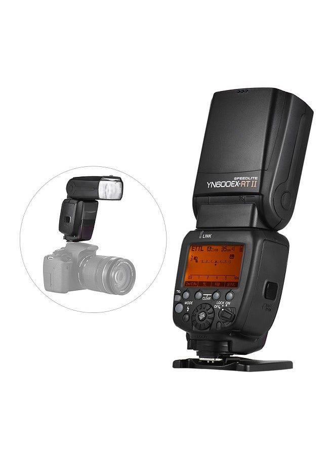 YN600EX-RT II Professional Creative TTL Master Flash Speedlite 2.4G Wireless 1/8000s HSS GN60 Support Auto/ Manual Zooming for Canon Camera as 600EX-RT YN6000 EX RT II