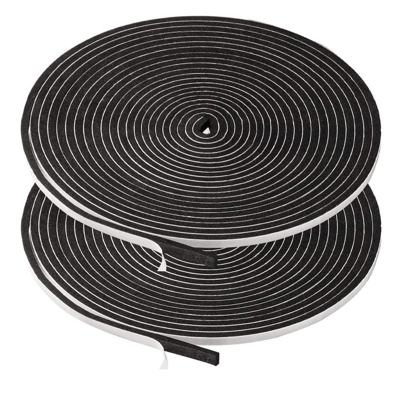 2 Rolls Weather Stripping14 Inch Wide X 18 Inch Thick Foam Seal Tape High Density Foam Strip Self AdhesiveClosed Cell Foam Tape Seal Strip16 Feet Long Each
