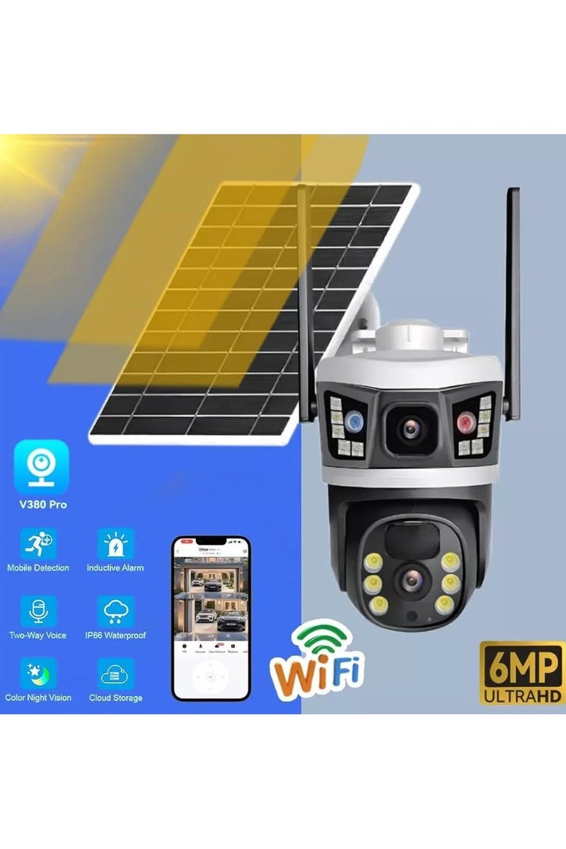 Generic Solar Powered Security Camera Outdoor – Wireless, Support, Night Vision, Motion Detection, 2-Way Audio, Battery Backup, IP66 Waterproof, No WiFi Required  - Image 3