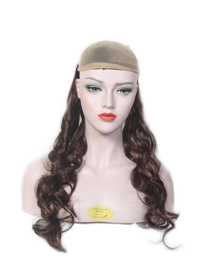 ريتزكارت وصلات شعر مجعدة ناعمة من ريتز كارت، بني غامق صناعي عالي الجودة، 470، 22 بوصة - Image 1