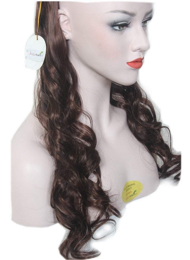 ريتزكارت وصلات شعر مجعدة ناعمة من ريتز كارت، بني غامق صناعي عالي الجودة، 470، 22 بوصة - Image 3