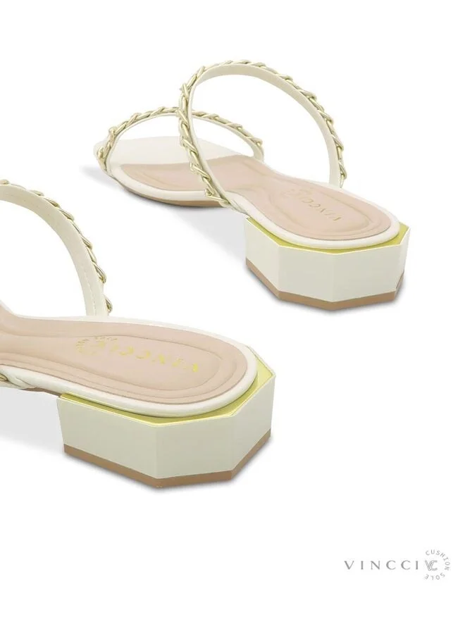 فينتشي صندل متعدد الأحزمة بكعب منخفض