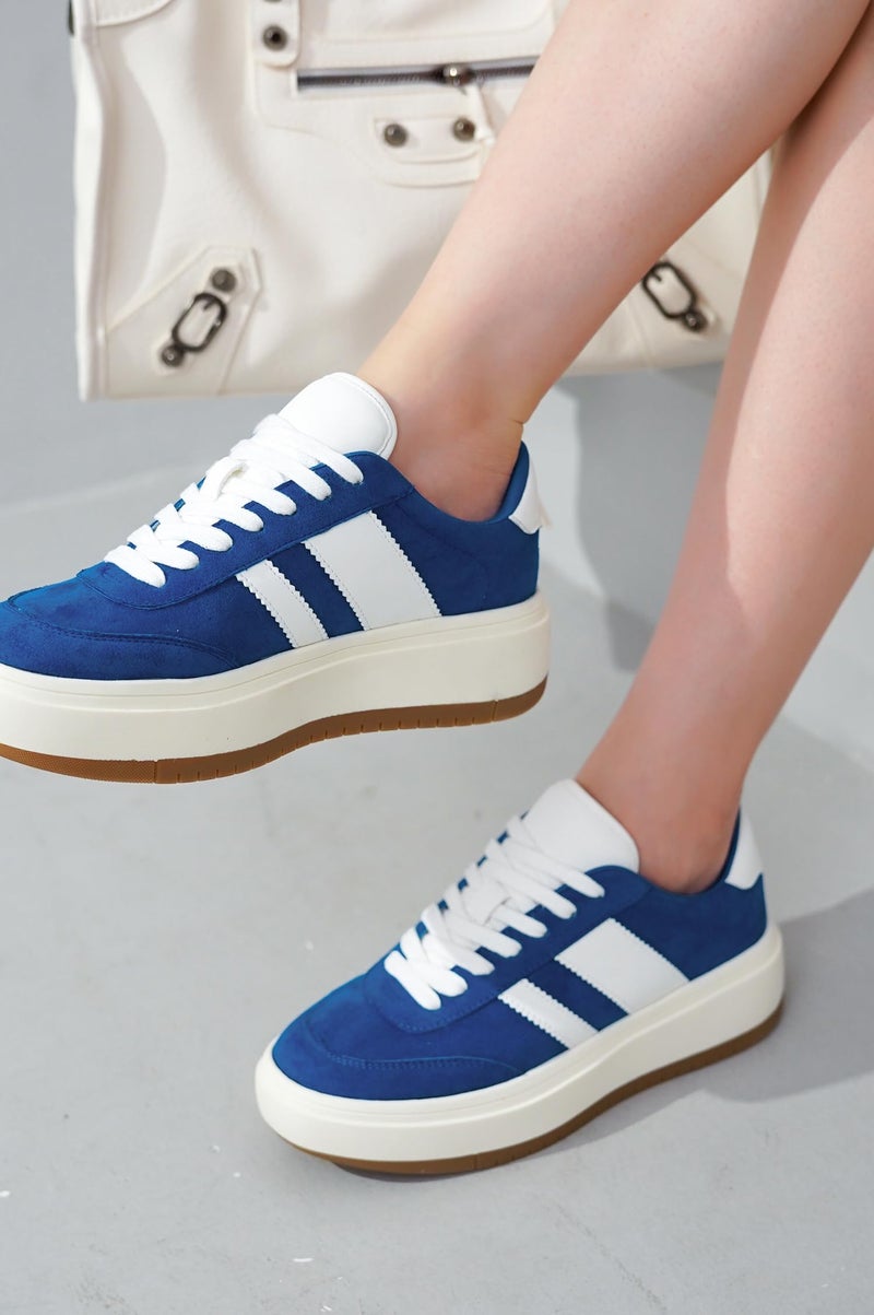 Project Cloud Platform Sneakers for Women - Lightweight Memory Foam Insole Womens Sneakers - Non-Slip Fashion Sneakers for Women Footwear - Women's Fashion Platform Shoes (Nita, Blue, 9) - Image 2