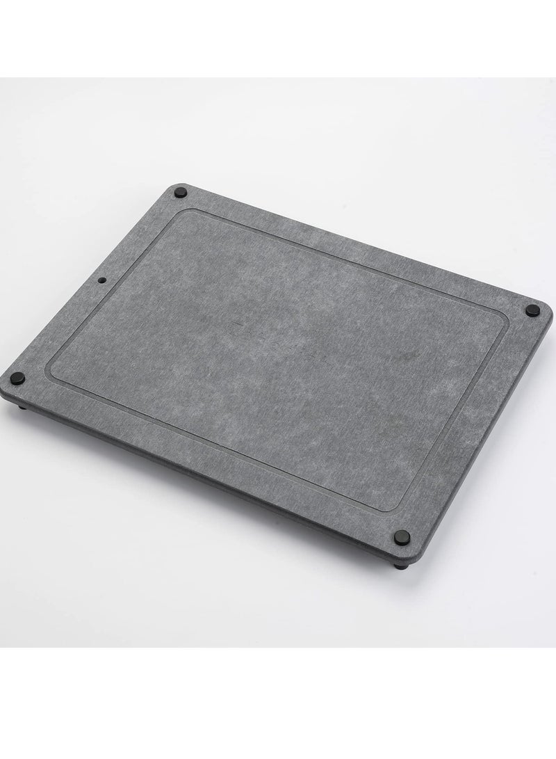 SYOSI Stone Dish Drying Mats for Kitchen Counter with Stainless Steel Feet Super Rapid Drying Home Dish Drying Pad Diatomaceous Earth Draining Mat Kitchen Super Absorbent Draining Mat 12”x16” - Image 2