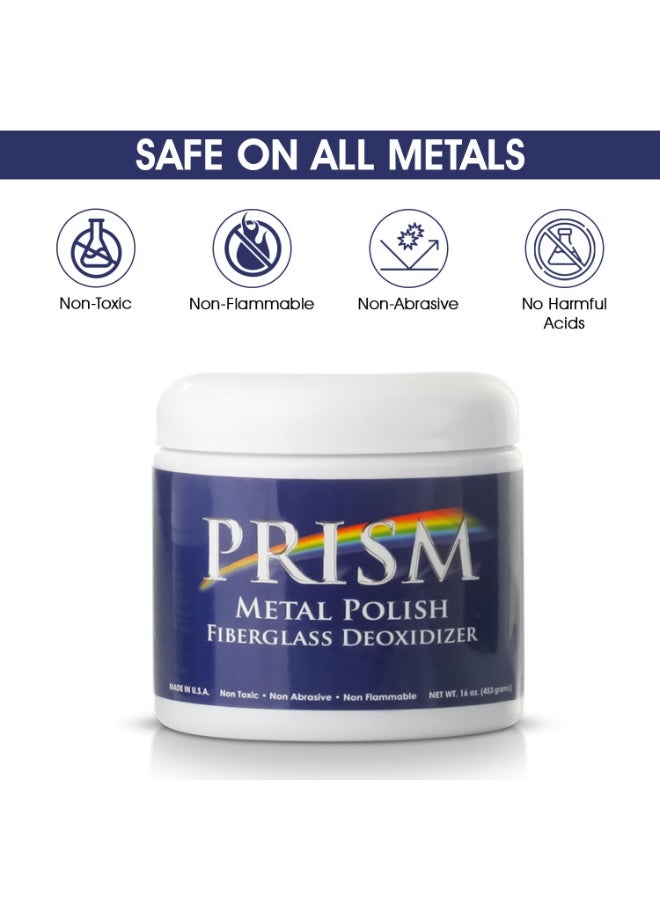 Prism Polish Metal Polish - 16 Ounce: Achieve a Safe, Lasting Shine, and Rust Removal for Metal in Minutes. The Ultimate Polish for Your Boat, Car, Motorcycle, Home, Business, and Industry. Size: 16 Ounce - Image 3