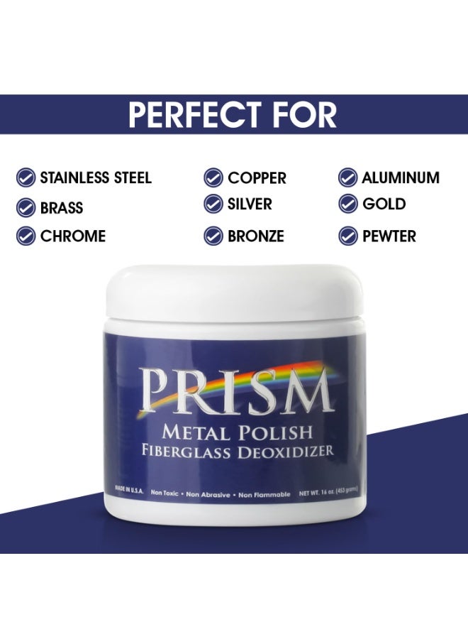 Prism Polish Metal Polish - 16 Ounce: Achieve a Safe, Lasting Shine, and Rust Removal for Metal in Minutes. The Ultimate Polish for Your Boat, Car, Motorcycle, Home, Business, and Industry. Size: 16 Ounce - Image 2