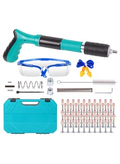 ZLH HITY Concrete Nail Gun Kits with 100pcs Nails, 5 Speed Adjustable Manual Steel Nail Gun Tool, Wall Fastening Power Tool, Portable Nail Shooting Machine, Wall Anchor Wire Slotting Device  - Image 1