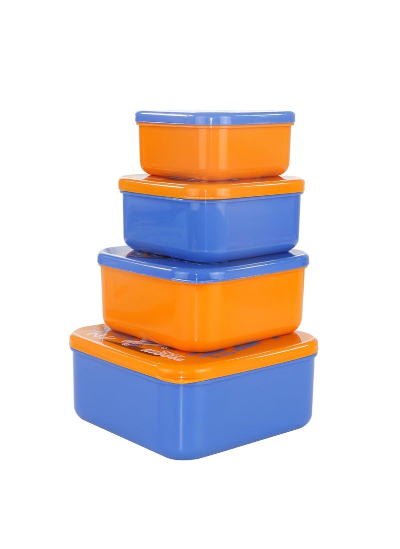SMILY KIDDOS Smily Kiddos 4 in 1 Container-Robot Theme Microwave Safe Food Storage Lunch Box Freezer & Dishwasher Safe Removable Compartment Food Containers  - Image 2