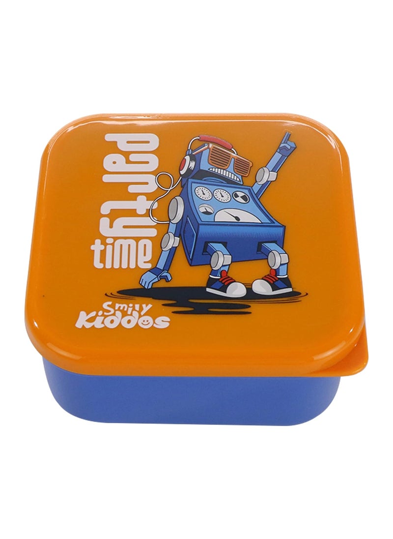 SMILY KIDDOS Smily Kiddos 4 in 1 Container-Robot Theme Microwave Safe Food Storage Lunch Box Freezer & Dishwasher Safe Removable Compartment Food Containers  - Image 5