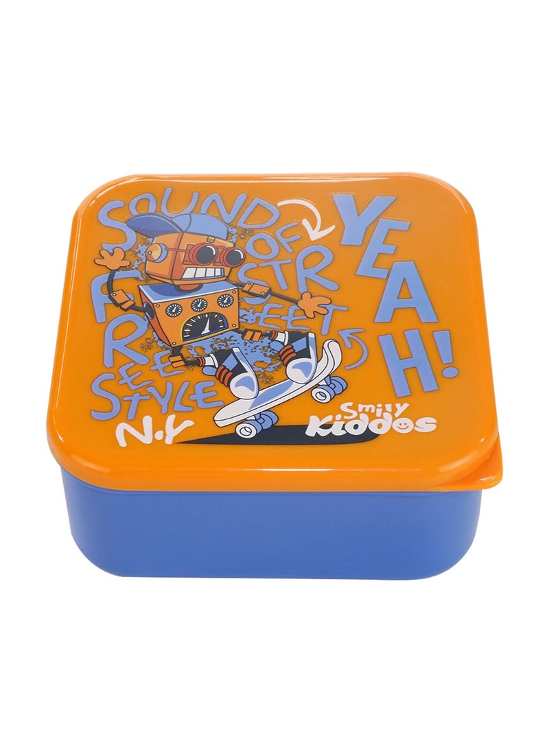 SMILY KIDDOS Smily Kiddos 4 in 1 Container-Robot Theme Microwave Safe Food Storage Lunch Box Freezer & Dishwasher Safe Removable Compartment Food Containers  - Image 3