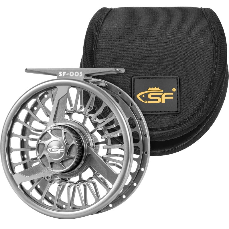 SF Premium SF005 Fly Fishing Reel AircraftGrade Aluminum 567 WT DustProof Sealed Drag Free Reel Case Perfect for Trout Bass with Protective Reel Bag - Image 2