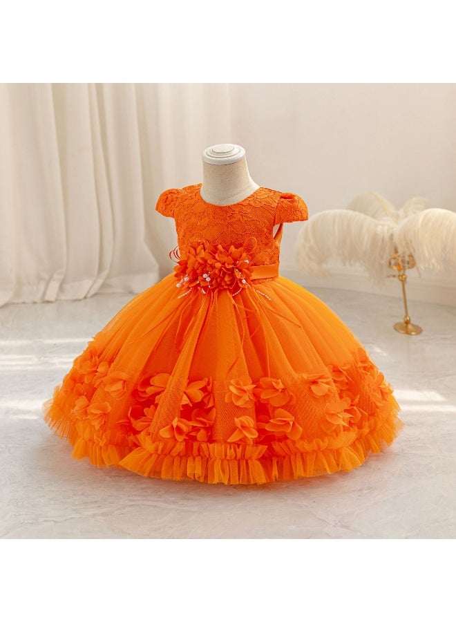 Toddler Christening Princess Dress for Baby Lace Bow  Birthday Party Girl Dresses Newborn New Year Ball Gowns - Image 2