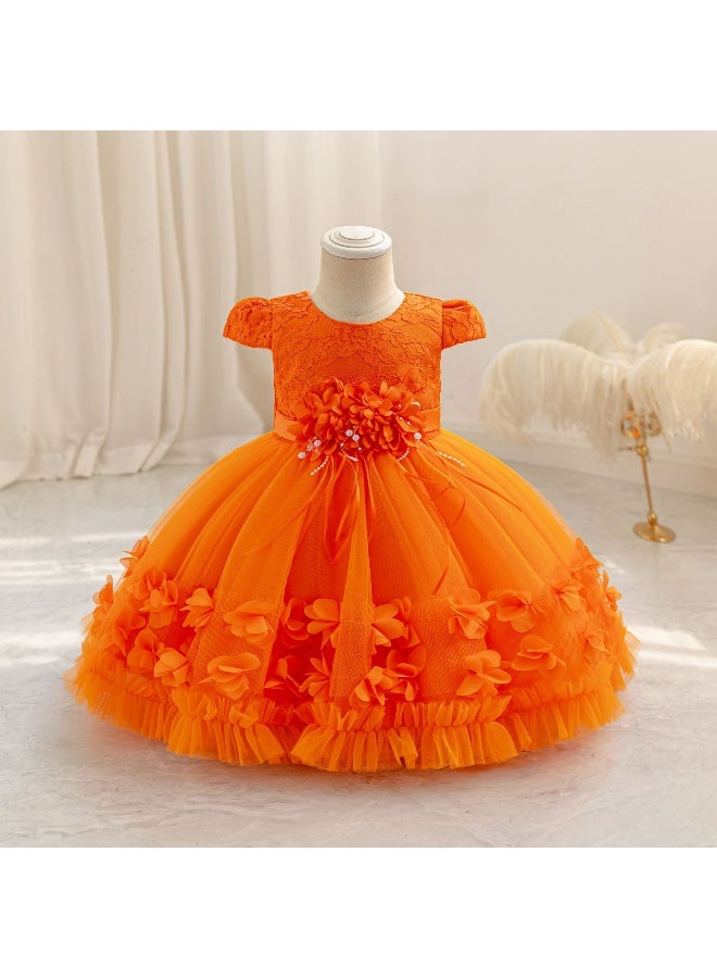 Toddler Christening Princess Dress for Baby Lace Bow  Birthday Party Girl Dresses Newborn New Year Ball Gowns - Image 1