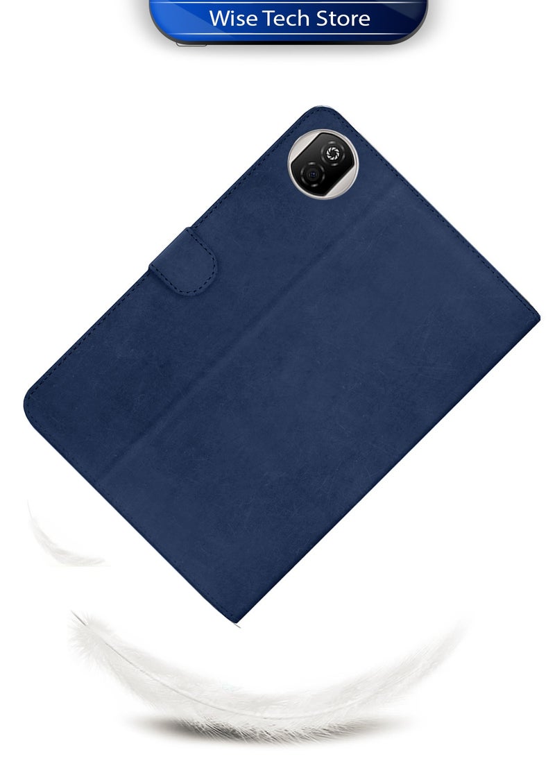 Wtech Honor Pad X7 2025 (8.7 inches) WTech PU Leather Magnetic Closure Flip Case Cover (TCFPSR) - Navy Blue - Image 3