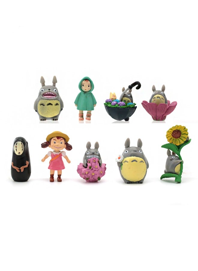 1 Generation of 9 Models of Totoro Day Micro Landscape Bonsai Doll Ornaments Figure Ornaments  - Image 1
