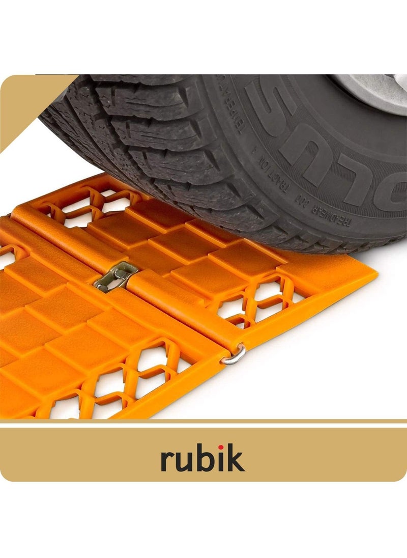 Rubik - Anti-Skid Desert Sand Recovery Tracks Self Help Traction Aid Mat Tow Tracks Tyre Pulling Grip Foldable Car SUV 4X4 Escape Recovery Mat - Image 1