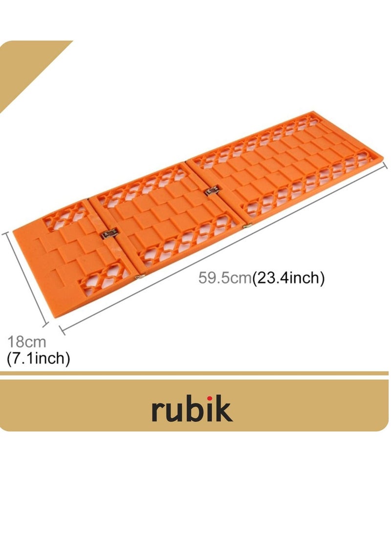 Rubik - Anti-Skid Desert Sand Recovery Tracks Self Help Traction Aid Mat Tow Tracks Tyre Pulling Grip Foldable Car SUV 4X4 Escape Recovery Mat - Image 1