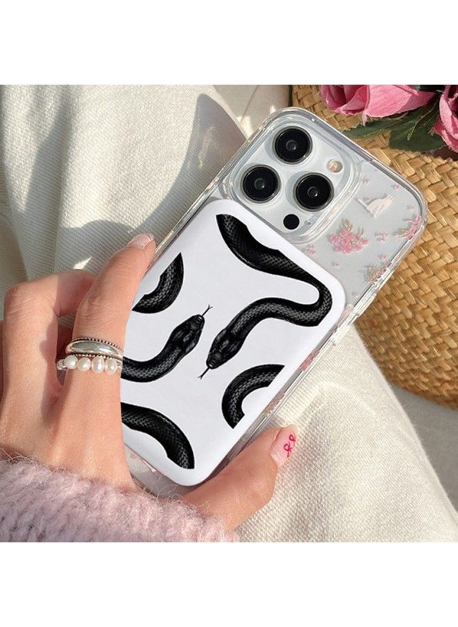 Generic - Suitable For Apple MagSafe External Battery Protective Case Anti-fall Charging Treasure Protective Case-Specifications:White - Image 1