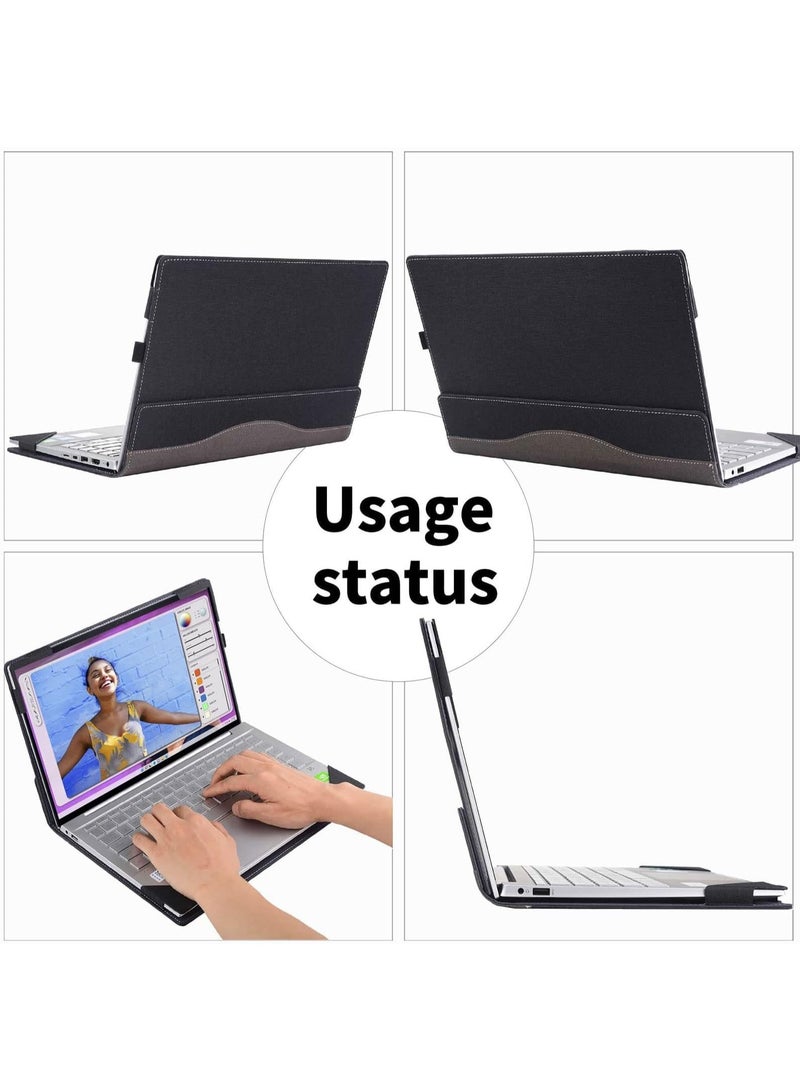 Laptop Cover Case for HP OmniBook X Laptop 14 2024 14 【not Compatible with Any Other Model】 2-in-1 PU Leather Detachable Notebook Sleeve Computer Bag Protective - Image 3